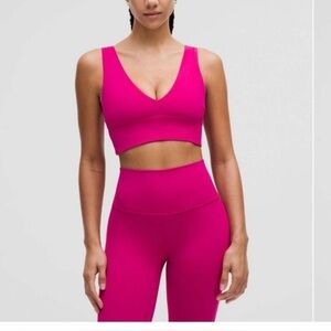 Lululemon Set Pink Sports Bra And Align Legging